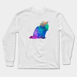 Ragdoll cat in watercolor Long Sleeve T-Shirt